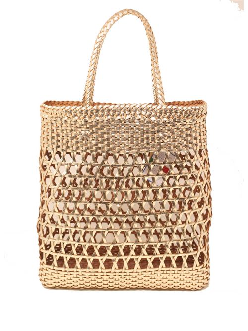 Shopper in pelle color platino Laboratorio Capri | 082PLATINO